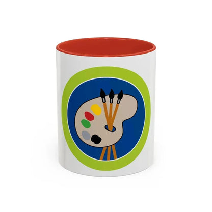 Art (Boy Scout Merit Badge) Accent Coffee Mug 11oz Red - Go Mug Yourself