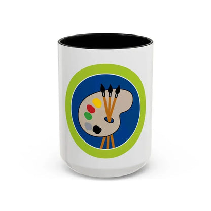 Art (Boy Scout Merit Badge) Accent Coffee Mug 15oz Black - Go Mug Yourself
