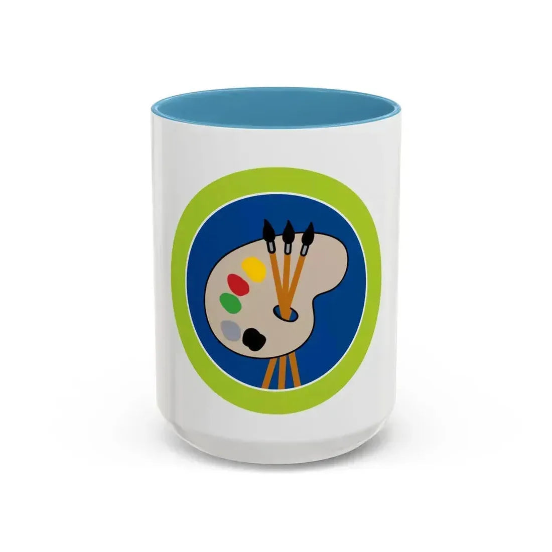Art (Boy Scout Merit Badge) Accent Coffee Mug 15oz Light Blue - Go Mug Yourself