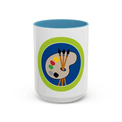 Art (Boy Scout Merit Badge) Accent Coffee Mug 15oz Light Blue - Go Mug Yourself