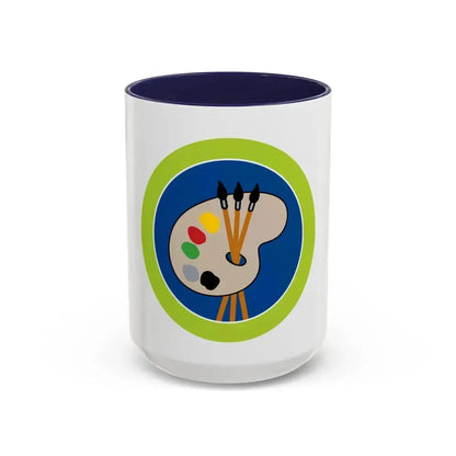 Art (Boy Scout Merit Badge) Accent Coffee Mug 15oz Navy - Go Mug Yourself