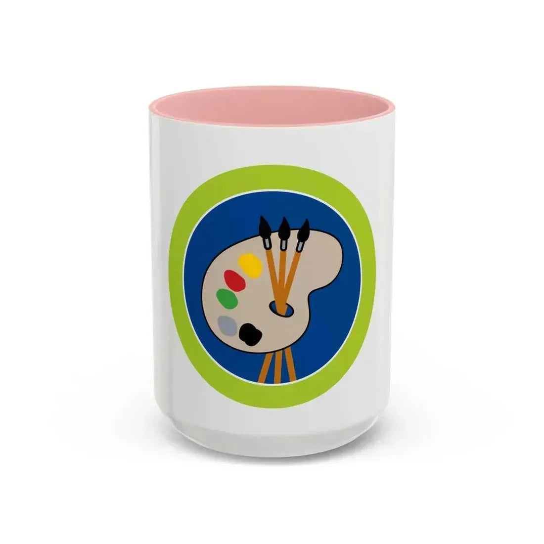 Art (Boy Scout Merit Badge) Accent Coffee Mug 15oz Pink - Go Mug Yourself