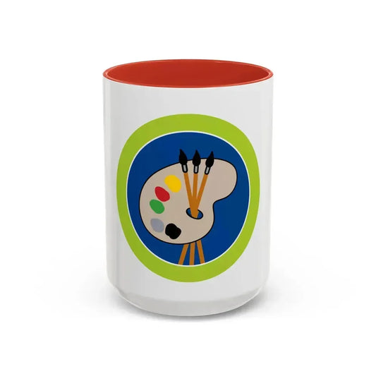 Art (Boy Scout Merit Badge) Accent Coffee Mug 15oz Red - Go Mug Yourself