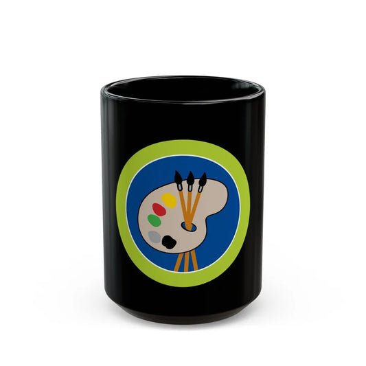 Art (Boy Scout Merit Badge) Black Coffee Mug-15oz-Go Mug Yourself