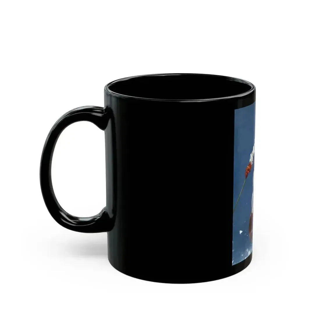 Art Deco Era Woman Skier, magazine cover, circa 1933-1938 - Black Coffee Mug - Go Mug Yourself