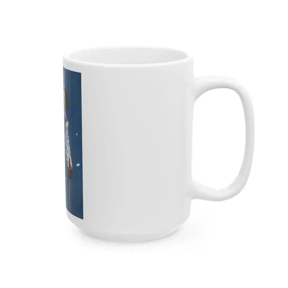 Art Deco Era Woman Skier, magazine cover, circa 1933-1938 - White Coffee Mug - Go Mug Yourself