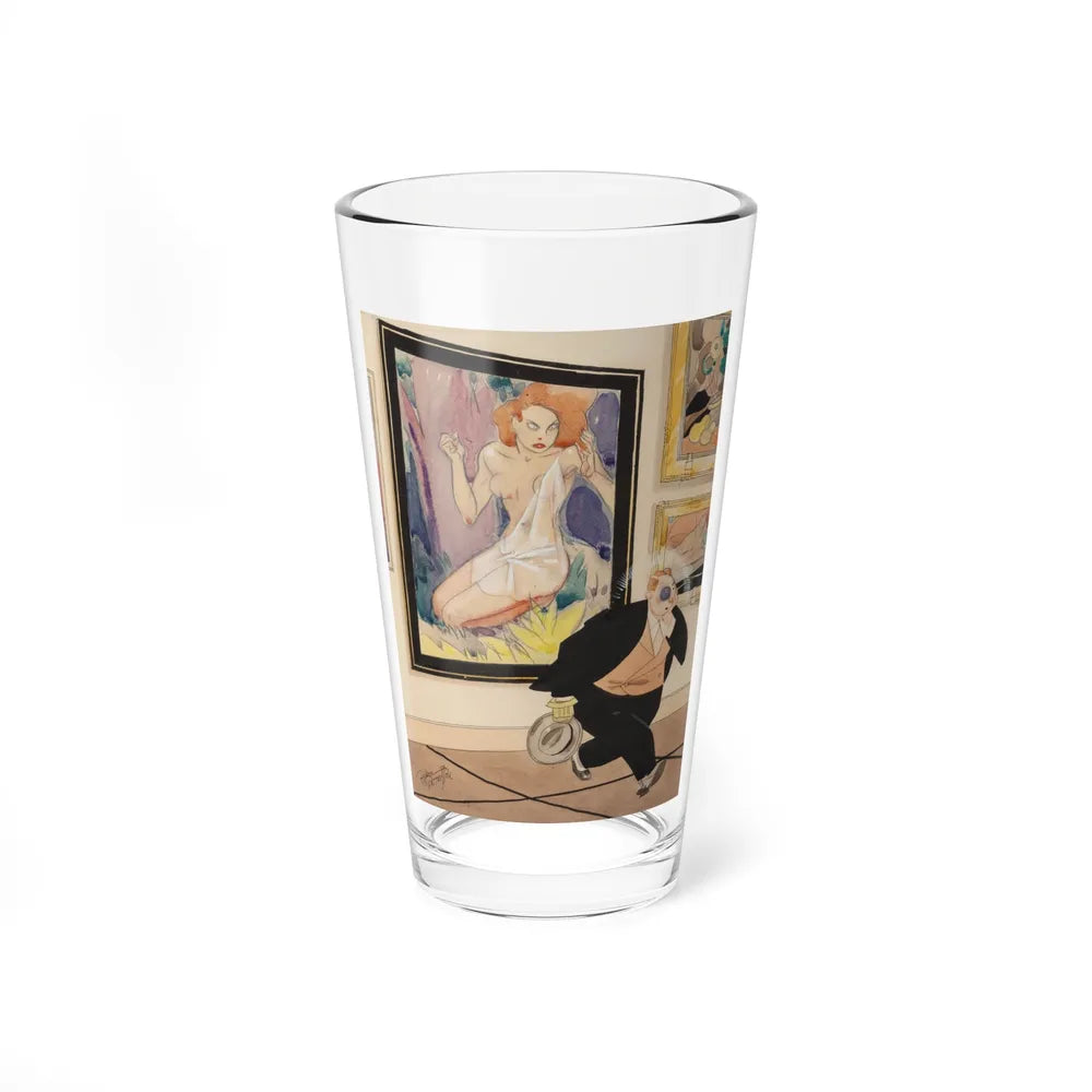 Art Lover (Magazine Illustration) Pint Glass 16oz-16oz-Go Mug Yourself