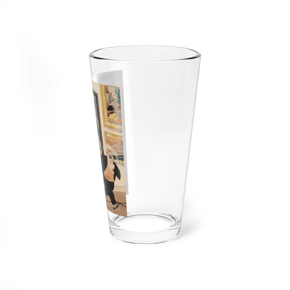 Art Lover (Magazine Illustration) Pint Glass 16oz-Go Mug Yourself