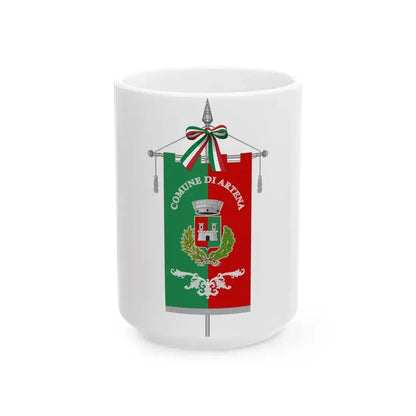 Artena-Gonfalone (Italy) White Coffee Mug 15oz - Go Mug Yourself