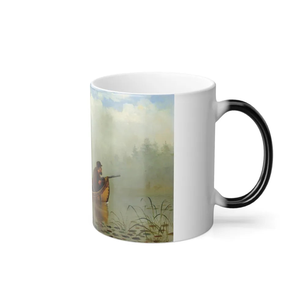 Arthur Fitzwilliam Tait (1819-1905) An Anxious Moment - Oil on Canvas 1882 - Color Changing Mug 11oz-Go Mug Yourself