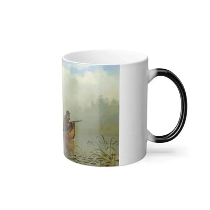 Arthur Fitzwilliam Tait (1819-1905) An Anxious Moment - Oil on Canvas 1882 - Color Changing Mug 11oz - Go Mug Yourself