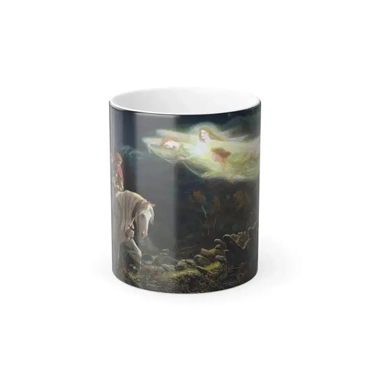 Arthur Hughes (1837-1921) Sir Galahad - The Quest of the Holy Grail - 1870 - Color Changing Mug 11oz 11oz - Go Mug Yourself