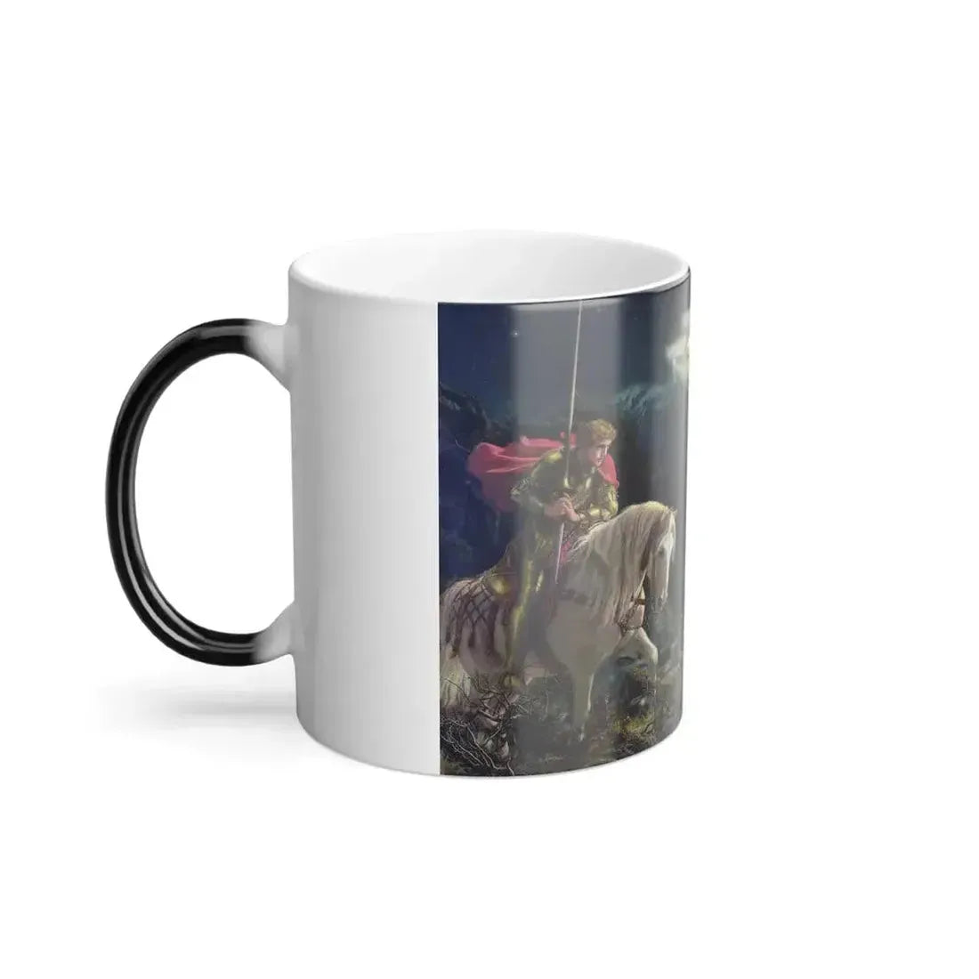 Arthur Hughes (1837-1921) Sir Galahad - The Quest of the Holy Grail - 1870 - Color Changing Mug 11oz - Go Mug Yourself