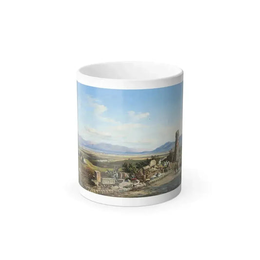 Arthur John Strutt (1819-1888) Viandanti sull'Appia Antica - Oil on canvas 1858 - Color Changing Mug 11oz 11oz - Go Mug Yourself