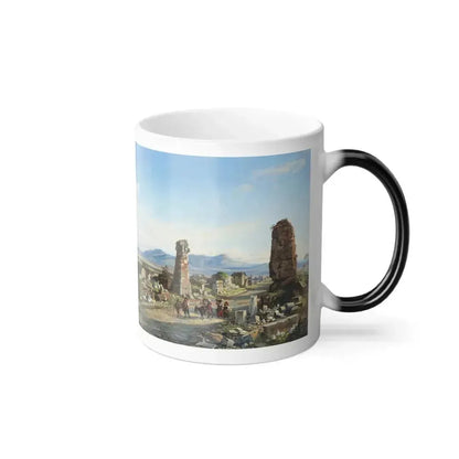 Arthur John Strutt (1819-1888) Viandanti sull'Appia Antica - Oil on canvas 1858 - Color Changing Mug 11oz - Go Mug Yourself