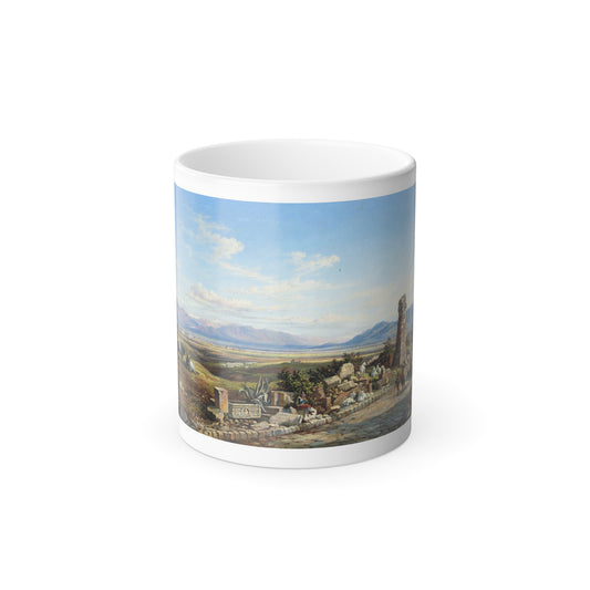 Arthur John Strutt (1819-1888) Viandanti sull'Appia Antica - Oil on canvas 1858 - Color Changing Mug 11oz-11oz-Go Mug Yourself