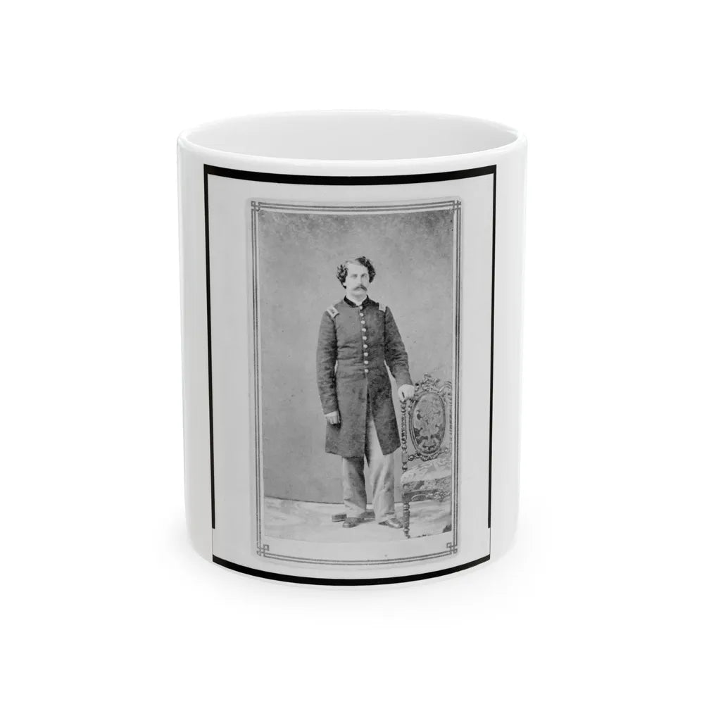 Arthur Linn, U.S.A., In Uniform, Full-Length Portrait, Facing Front (U.S. Civil War) White Coffee Mug-11oz-Go Mug Yourself