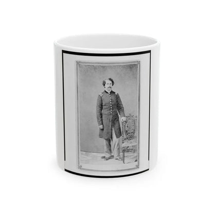 Arthur Linn, U.S.A., In Uniform, Full-Length Portrait, Facing Front (U.S. Civil War) White Coffee Mug-11oz-Go Mug Yourself