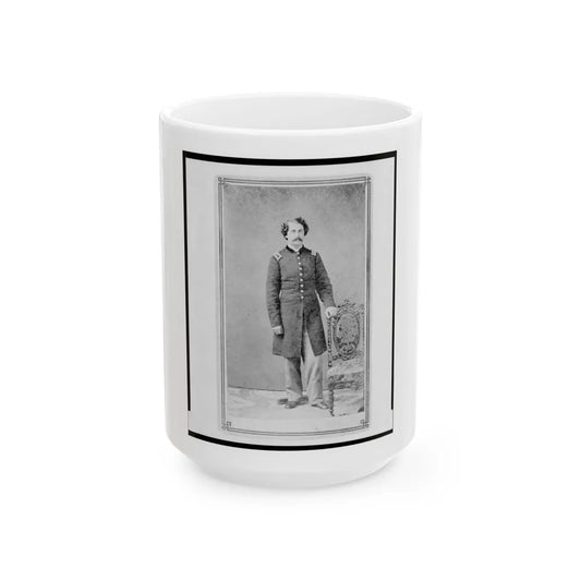 Arthur Linn, U.S.A., In Uniform, Full-Length Portrait, Facing Front (U.S. Civil War) White Coffee Mug-15oz-Go Mug Yourself