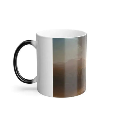 Arthur Parton (1842-1914) Lake Scene - Oil on Canvas 1876 - Color Changing Mug 11oz - Go Mug Yourself