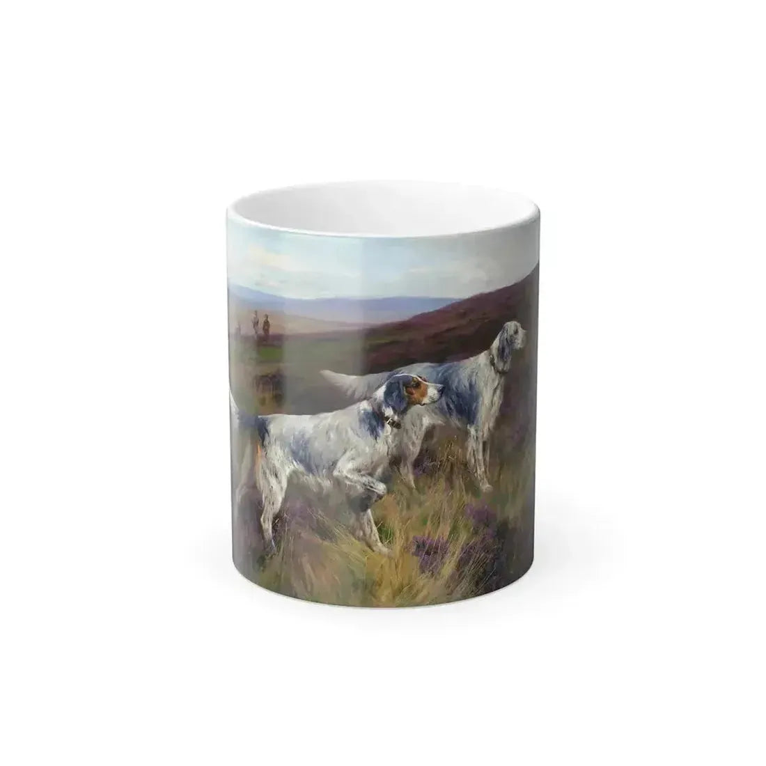 Arthur Wardle (1860-1949) Two English setters on a grouse moor - Color Changing Mug 11oz 11oz - Go Mug Yourself