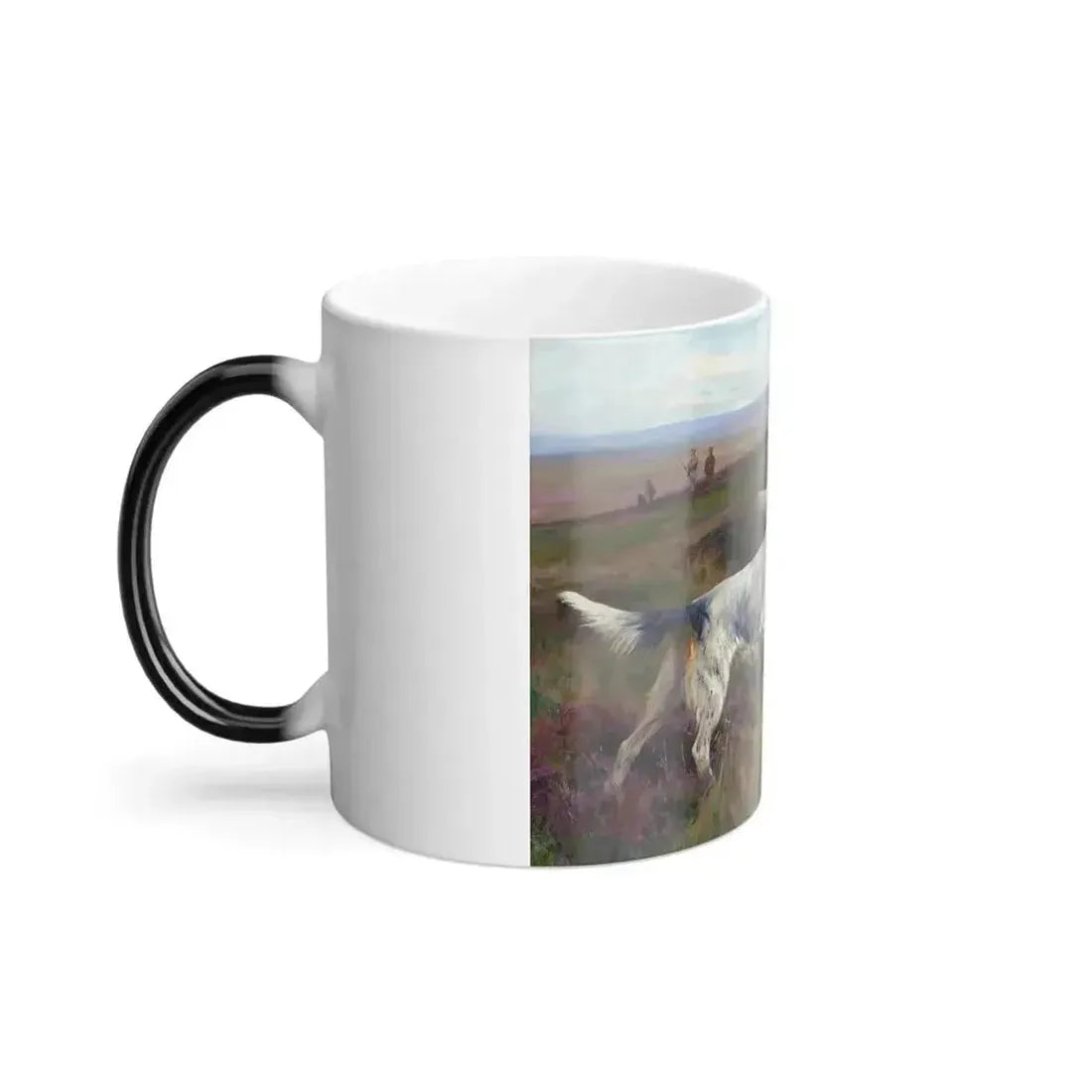 Arthur Wardle (1860-1949) Two English setters on a grouse moor - Color Changing Mug 11oz - Go Mug Yourself