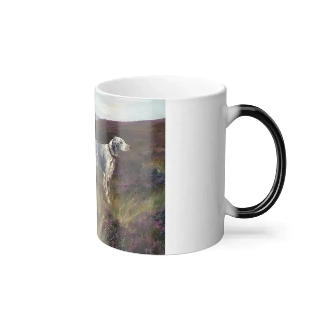 Arthur Wardle (1860-1949) Two English setters on a grouse moor - Color Changing Mug 11oz - Go Mug Yourself