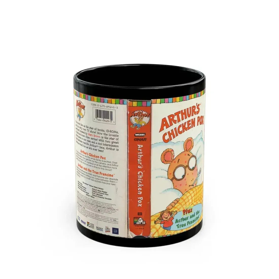 ARTHURS CHICKEN POX (VHS COVER) - Black Coffee Mug 11oz - Go Mug Yourself