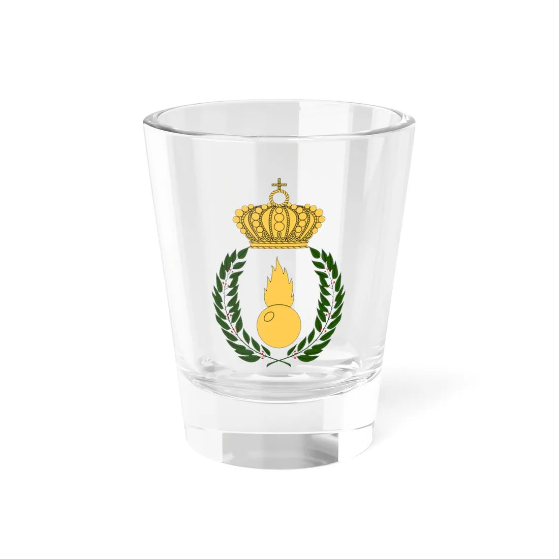 Artilleriets officershögskola vapen (Sweden) (Coat of Arms) Shot Glass 1.5oz 1.5oz - Go Mug Yourself
