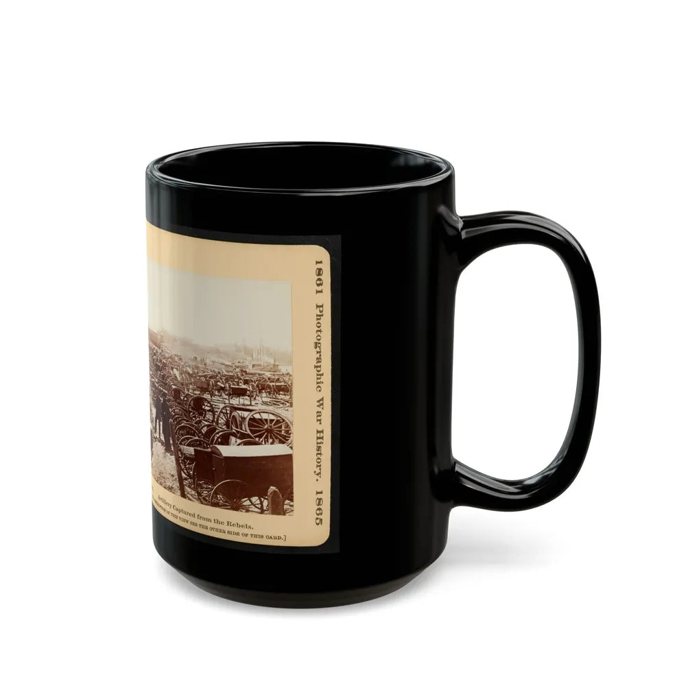 Artillery Captured From The Rebels 001 (U.S. Civil War) Black Coffee Mug-Go Mug Yourself