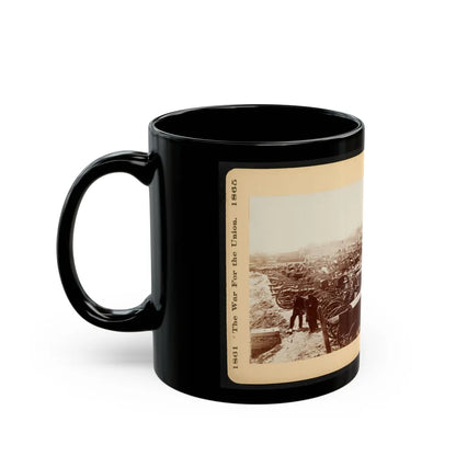 Artillery Captured From The Rebels 001 (U.S. Civil War) Black Coffee Mug-Go Mug Yourself