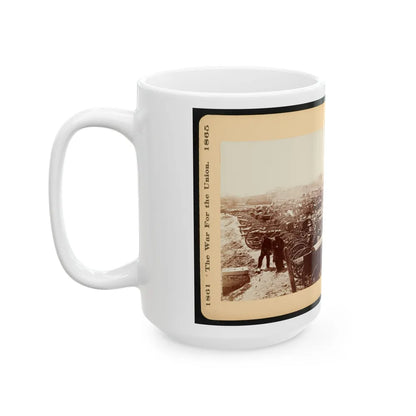 Artillery Captured From The Rebels 001 (U.S. Civil War) White Coffee Mug-Go Mug Yourself