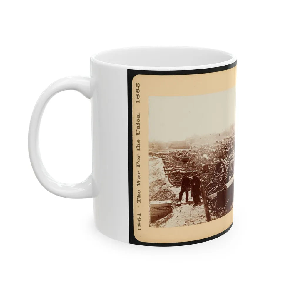 Artillery Captured From The Rebels 001 (U.S. Civil War) White Coffee Mug-Go Mug Yourself