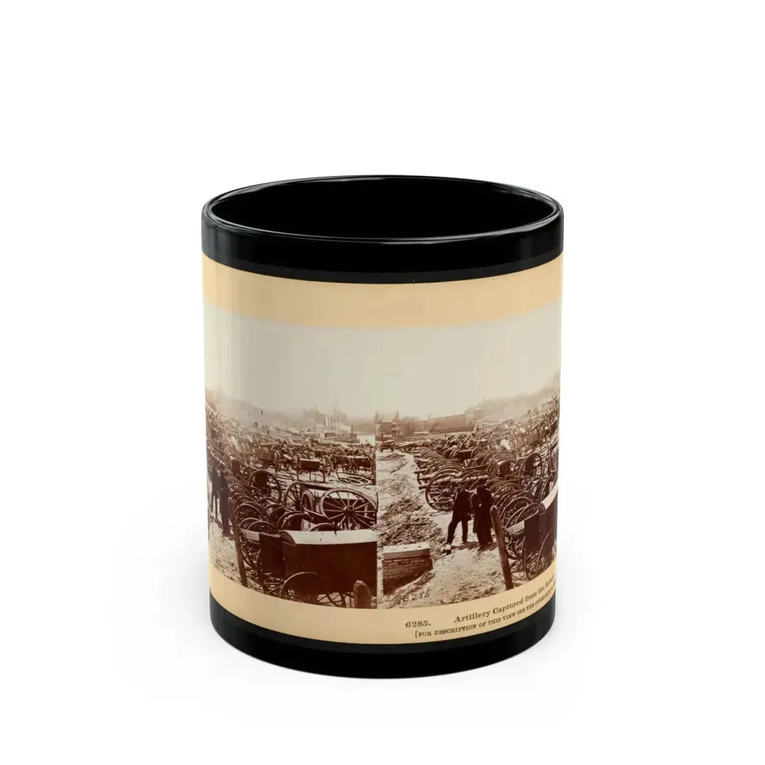 Artillery Captured From The Rebels 001 (U.S. Civil War) Black Coffee Mug 11oz - Go Mug Yourself