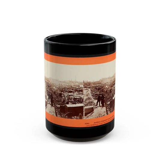 Artillery Captured From The Rebels (U.S. Civil War) Black Coffee Mug-15oz-Go Mug Yourself