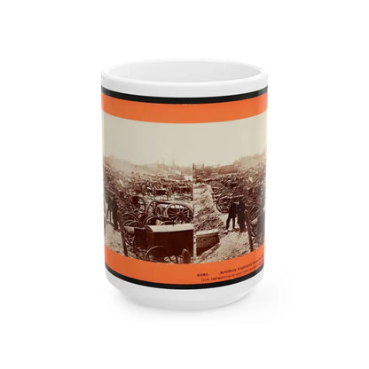 Artillery Captured From The Rebels (U.S. Civil War) White Coffee Mug 15oz - Go Mug Yourself