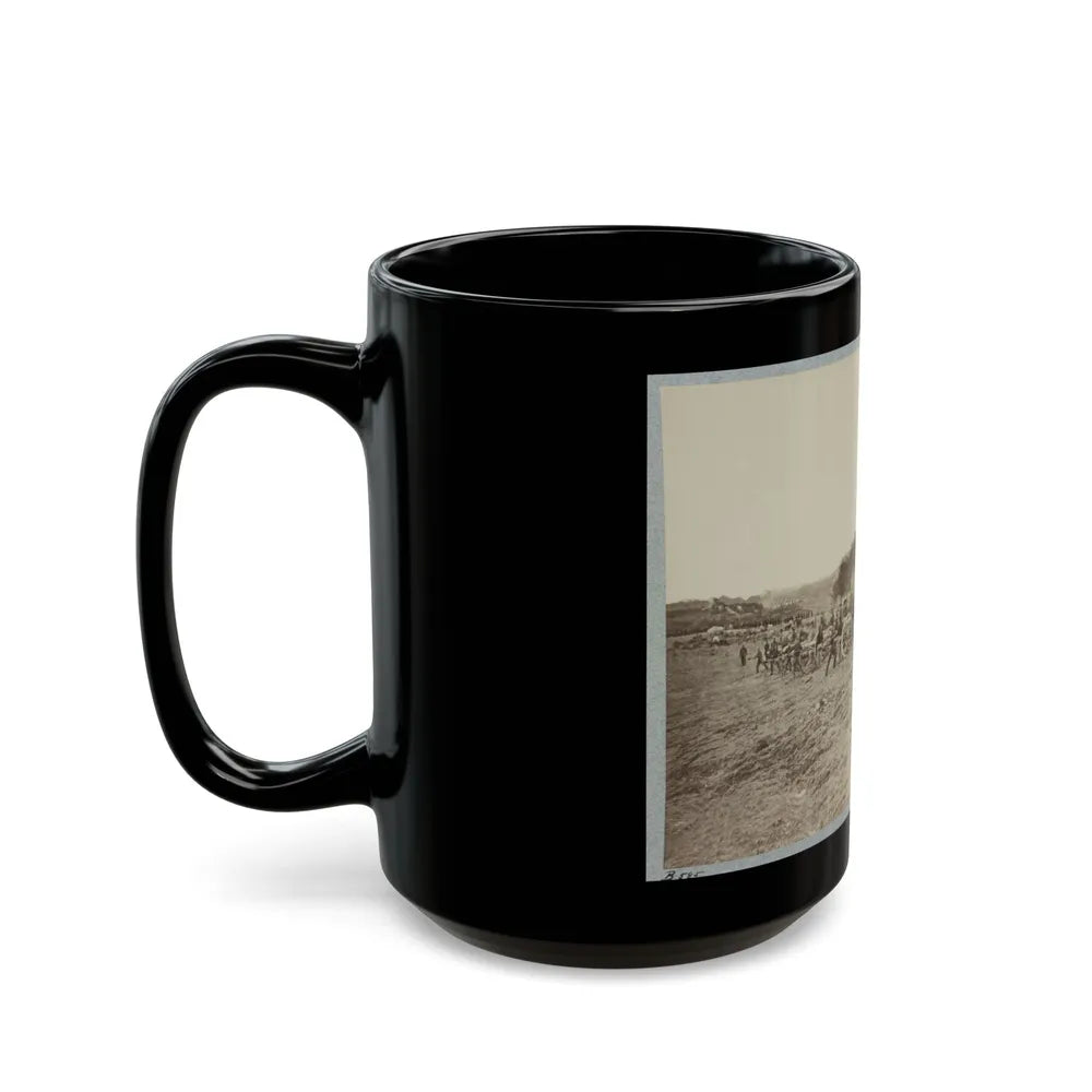 Artillery Going Into Action On South Bank Of Rappahannock, May 2, 1863 (U.S. Civil War) Black Coffee Mug-Go Mug Yourself