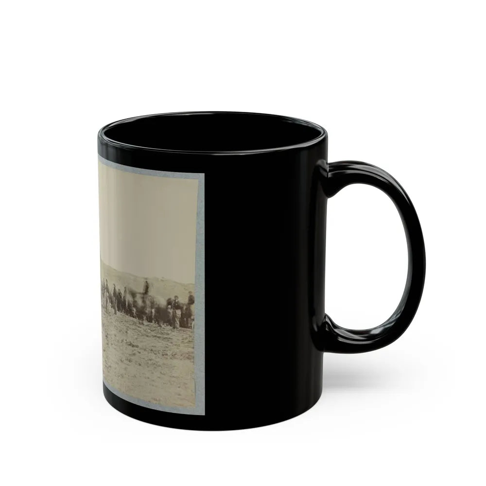 Artillery Going Into Action On South Bank Of Rappahannock, May 2, 1863 (U.S. Civil War) Black Coffee Mug-Go Mug Yourself