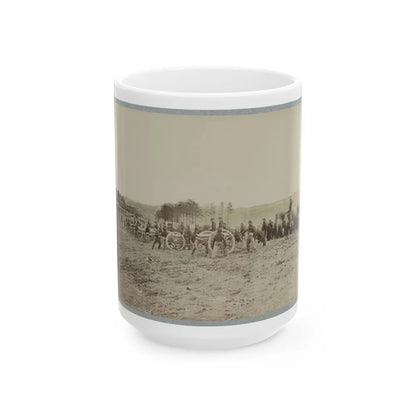 Artillery Going Into Action On South Bank Of Rappahannock, May 2, 1863 (U.S. Civil War) White Coffee Mug-15oz-Go Mug Yourself