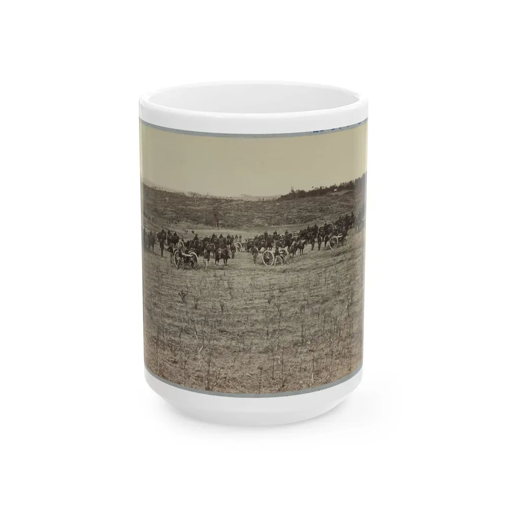 Artillery Going Into Action On South Bank Of Rappahannock River - June 4, 1863 (U.S. Civil War) White Coffee Mug-15oz-Go Mug Yourself