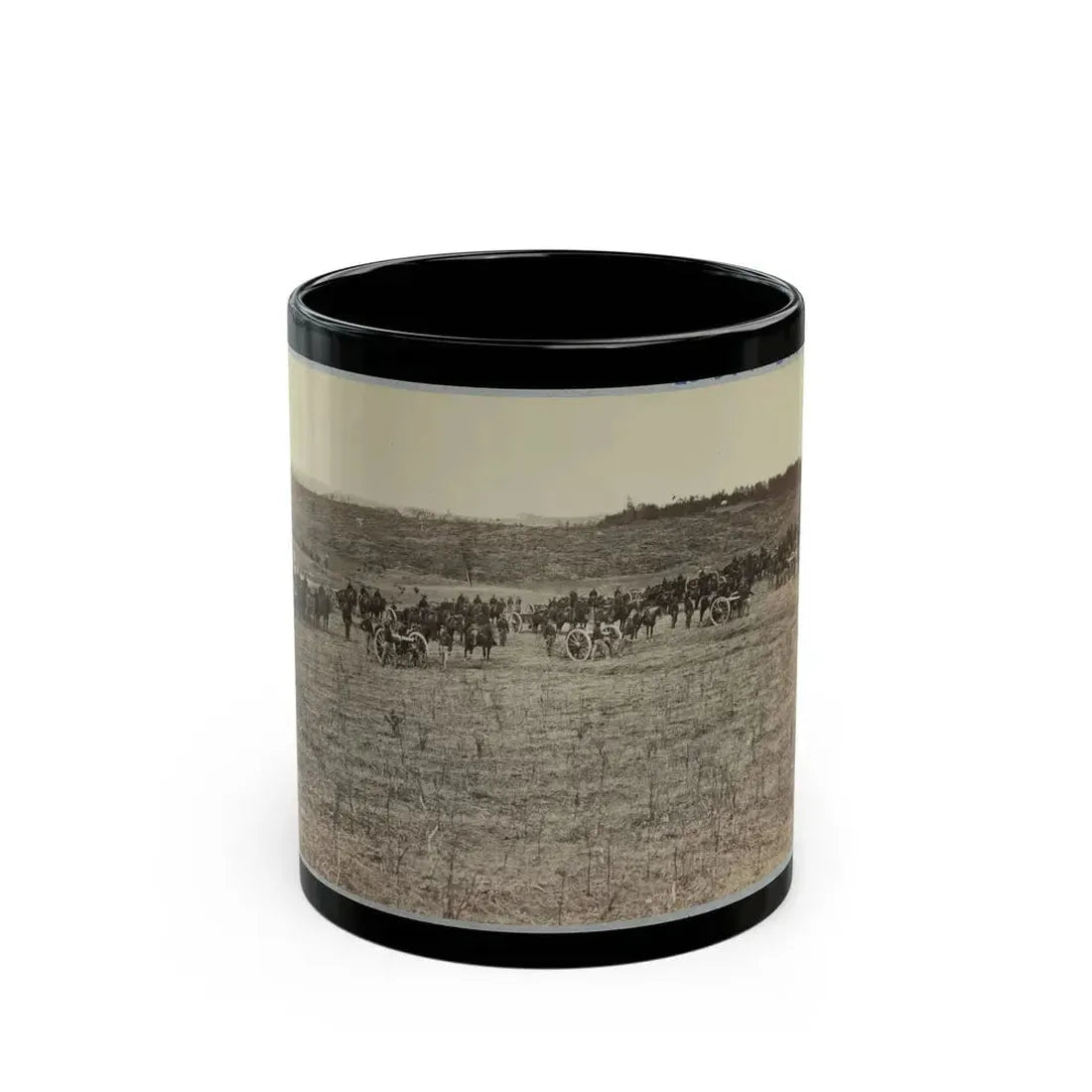 Artillery Going Into Action On South Bank Of Rappahannock River - June 4, 1863 (U.S. Civil War) Black Coffee Mug 11oz - Go Mug Yourself