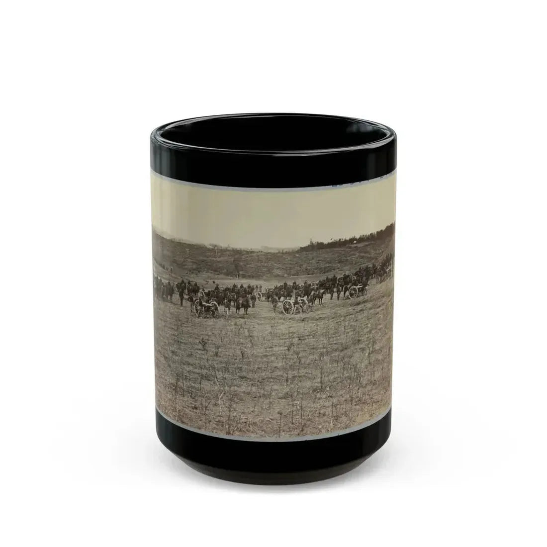 Artillery Going Into Action On South Bank Of Rappahannock River - June 4, 1863 (U.S. Civil War) Black Coffee Mug 15oz - Go Mug Yourself