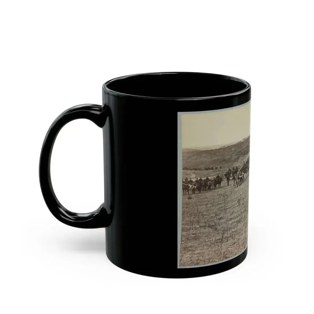 Artillery Going Into Action On South Bank Of Rappahannock River - June 4, 1863 (U.S. Civil War) Black Coffee Mug - Go Mug Yourself