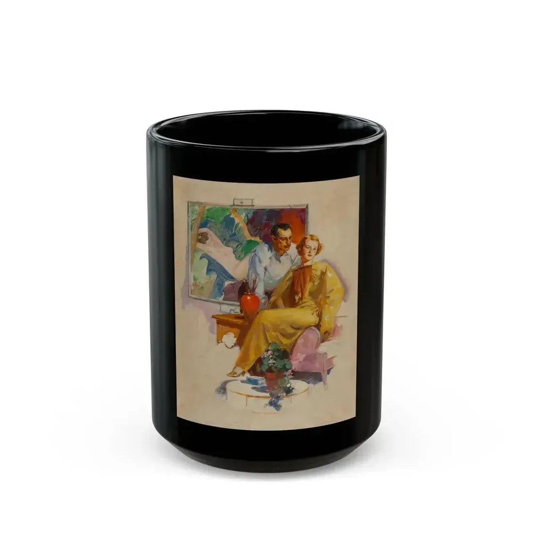 Artist at His Work - Black Coffee Mug 15oz - Go Mug Yourself