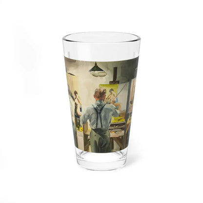 Artist's Studio, 1939 (Magazine Illustration) Pint Glass 16oz-16oz-Go Mug Yourself