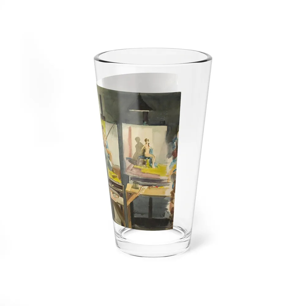 Artist's Studio, 1939 (Magazine Illustration) Pint Glass 16oz-Go Mug Yourself