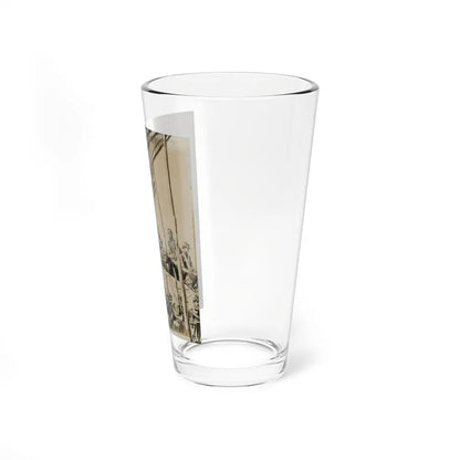 Artwork of Abraham Lincoln (Magazine Illustration) Pint Glass 16oz-Go Mug Yourself