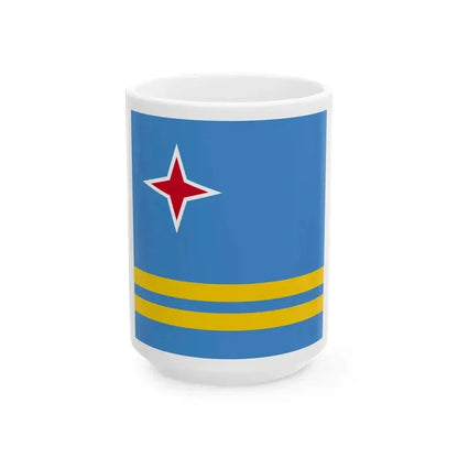 Aruba Icon (Netherlands) White Coffee Mug 15oz - Go Mug Yourself