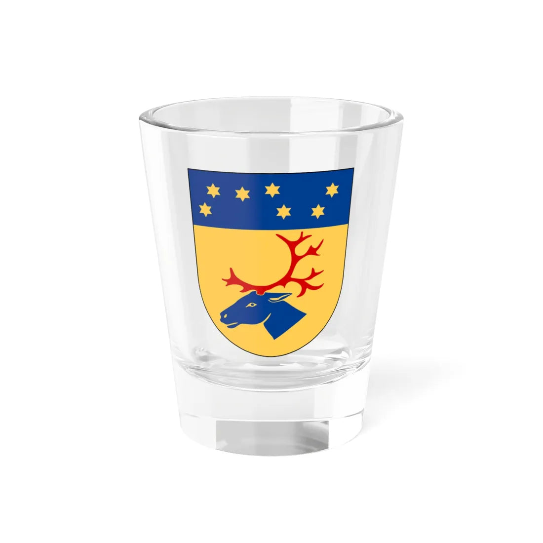 Arvidsjaur vapen (Sweden) (Coat of Arms) Shot Glass 1.5oz 1.5oz - Go Mug Yourself