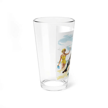 As Far As The Eye Can See by Penelope Mortimer, Homes And Gardens magazine, 1955 (Magazine Illustration) Pint Glass 16oz-Go Mug Yourself